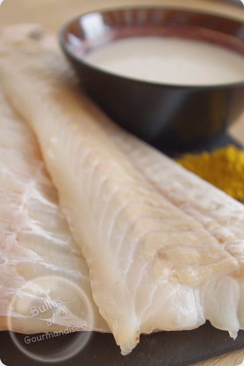 Filet De Julienne Au Curry Et Lait De Coco Et Sa Purée De