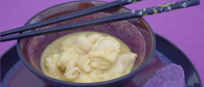 Filet De Julienne Au Curry Et Lait De Coco Et Sa Puree De