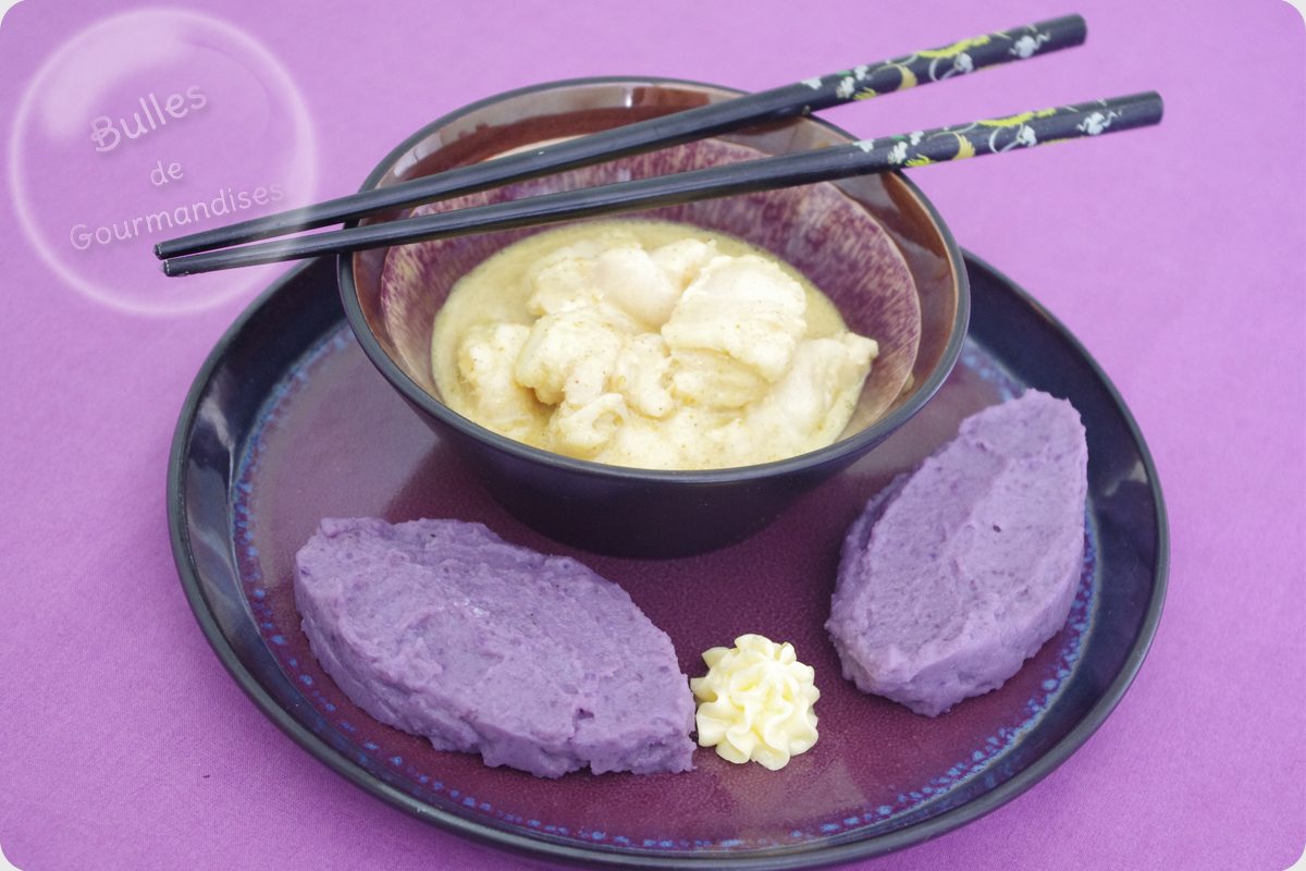 Filet De Julienne Au Curry Et Lait De Coco Et Sa Purée De