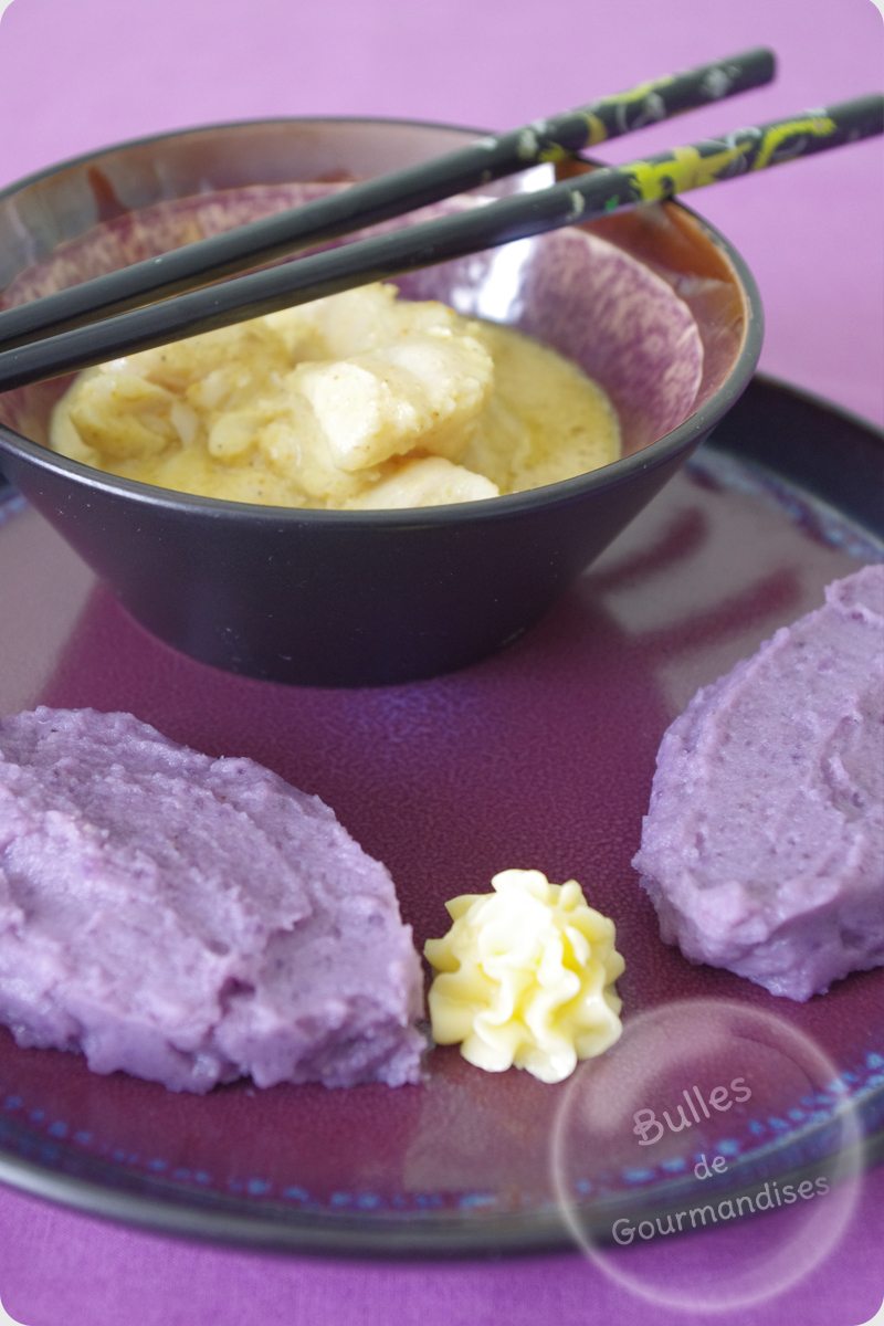 Filet De Julienne Au Curry Et Lait De Coco Et Sa Purée De