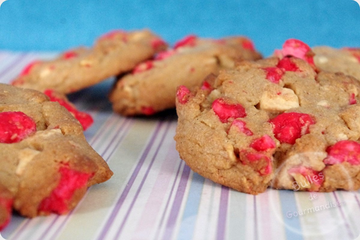 Cookies aux pralines roses - Unairdegourmandise