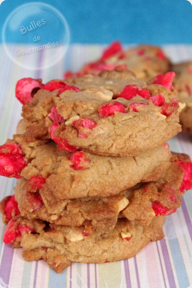 Cookies aux pralines roses - Unairdegourmandise