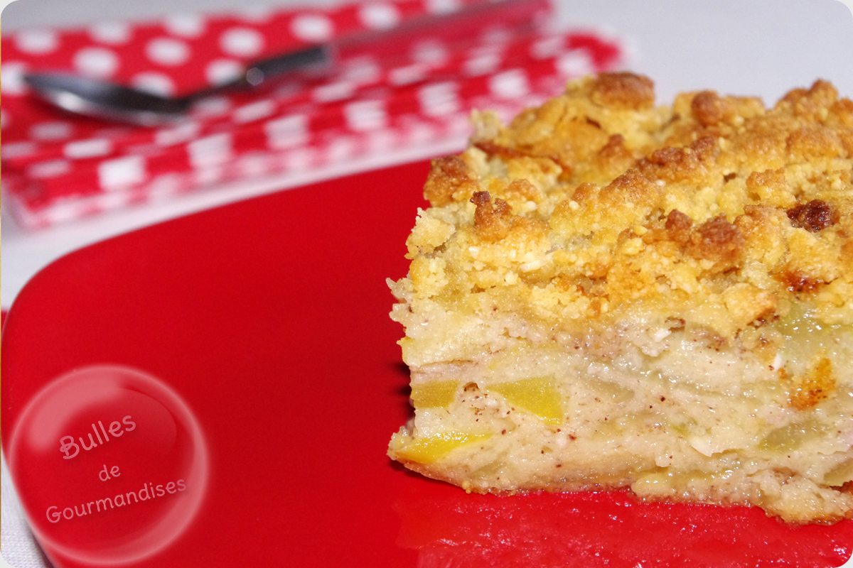 Gateau Invisible Aux Poires Pommes Facon Crumble Bulles De Gourmandises