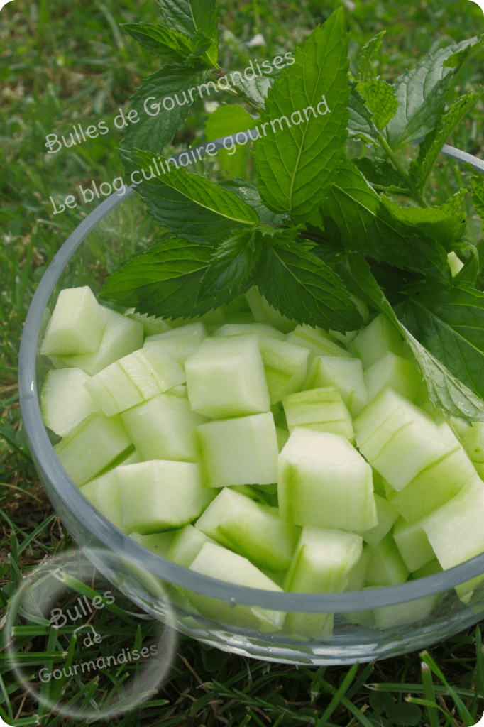 Soupe glacée de à la menthe ! Bulles de Gourmandises