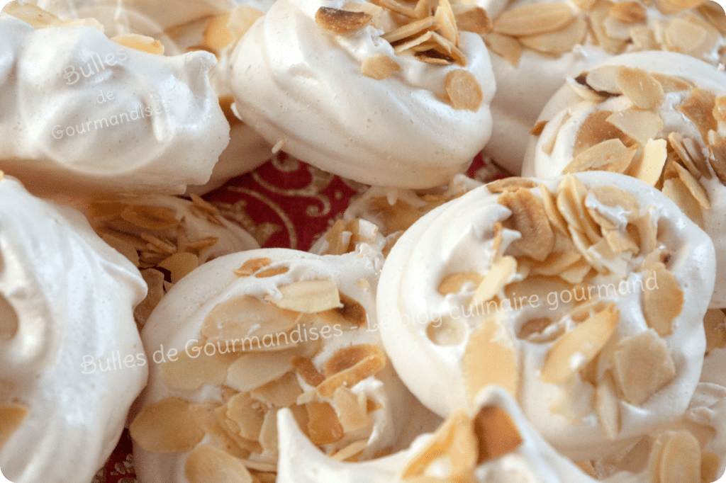 Meringues aux amandes... Bulles de Gourmandises