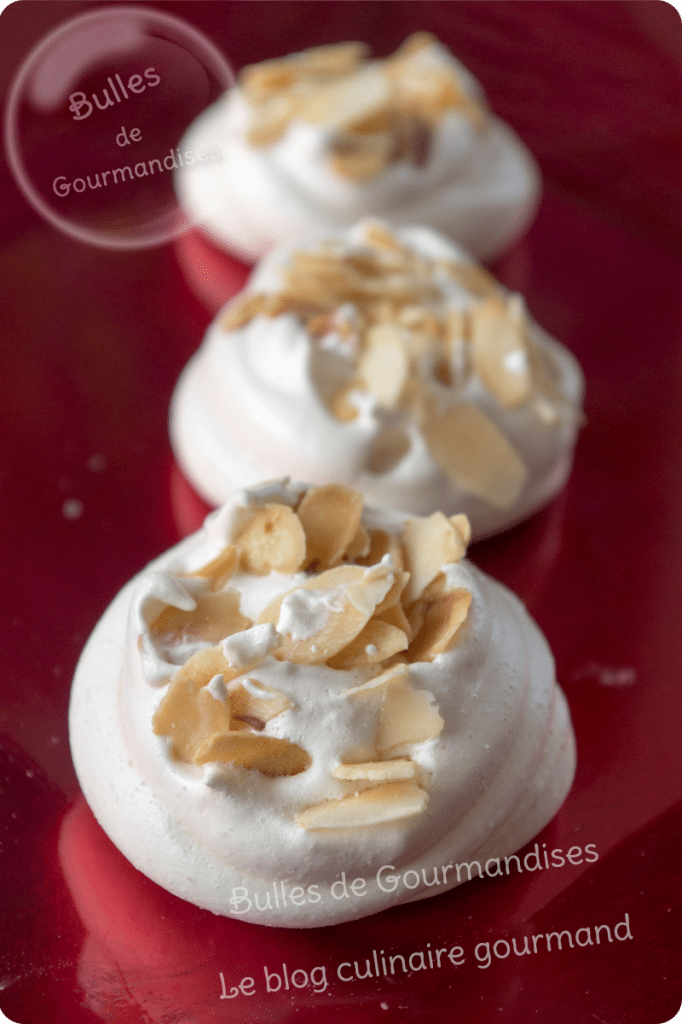 Meringues aux amandes... Bulles de Gourmandises
